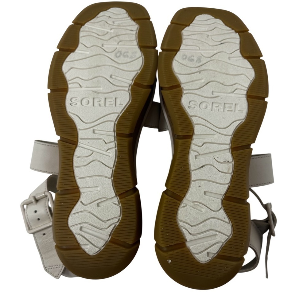 Sorel Ankle Strap Platform Wedge Sandal Cream Joanie III. Size 9 1/2 - Picture 7 of 8